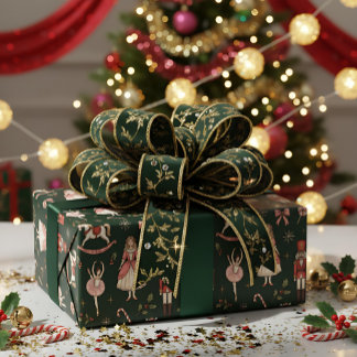 A quebra-nozes Papel de embrulho de Natal Ballet