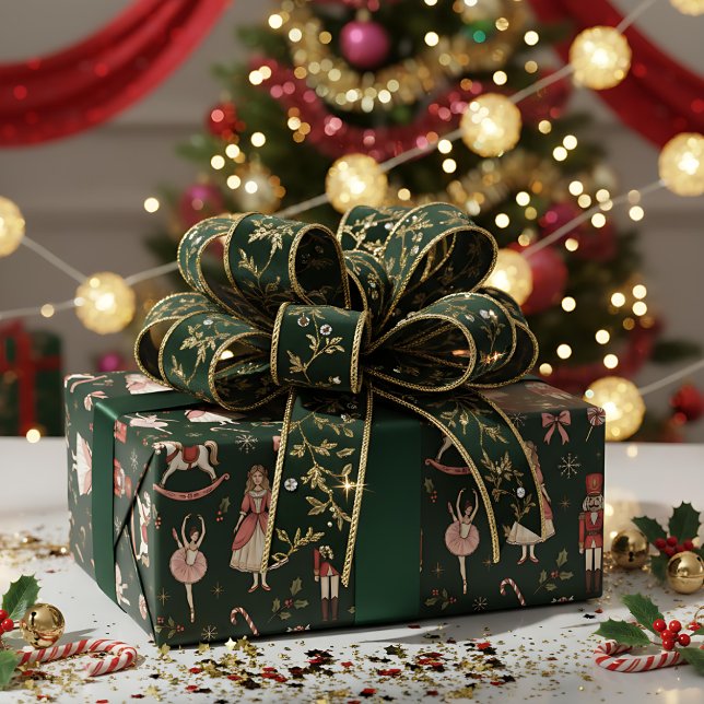 A quebra-nozes  Papel de embrulho de Natal Ballet  (Criador carregado)