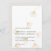 A queda do Ginkgo deixa o convite para o Casamento