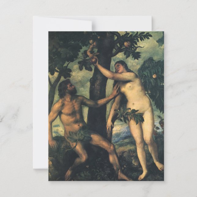 A Queda do Homem; Adão e Eva por Ticiano (Frente)