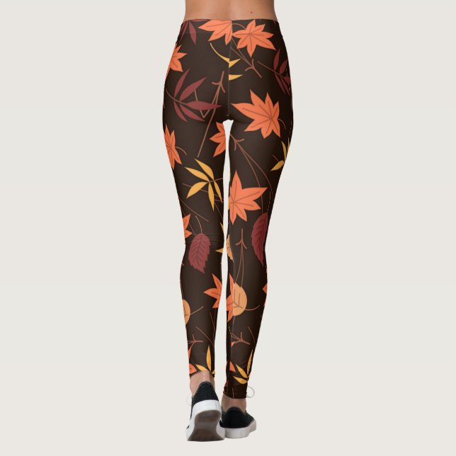A queda do outono deixa leggings (Verso)