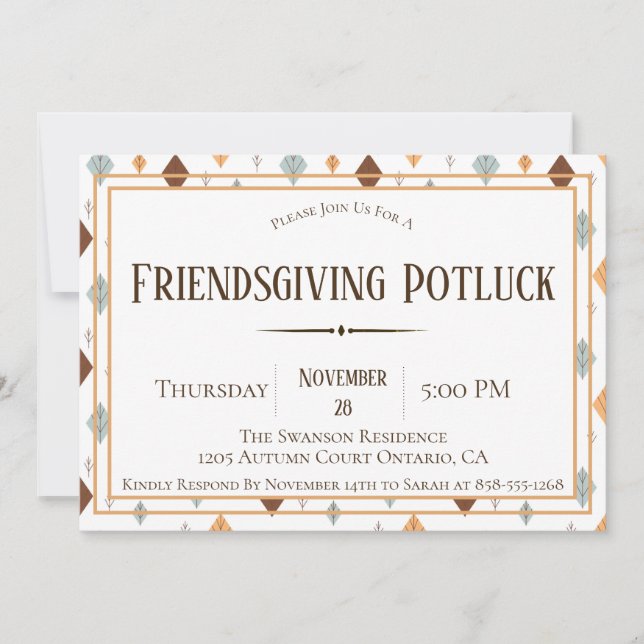 A queda dos povos deixa o convite de Friendsgiving (Frente)