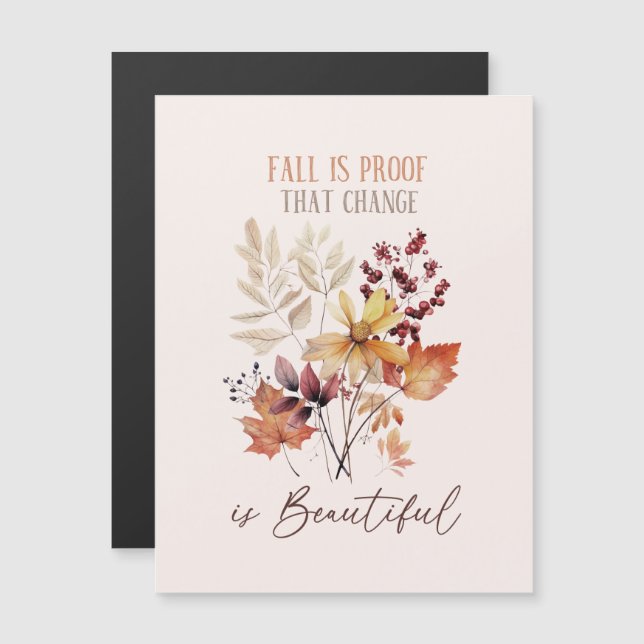 A Queda É Prova De Que A Mudança É Uma Linda Folha (Frente/Verso)