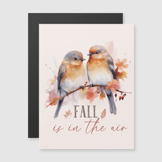 A Queda Está No Ar - Aves Cutas E Folhas De Outono (Frente/Verso)