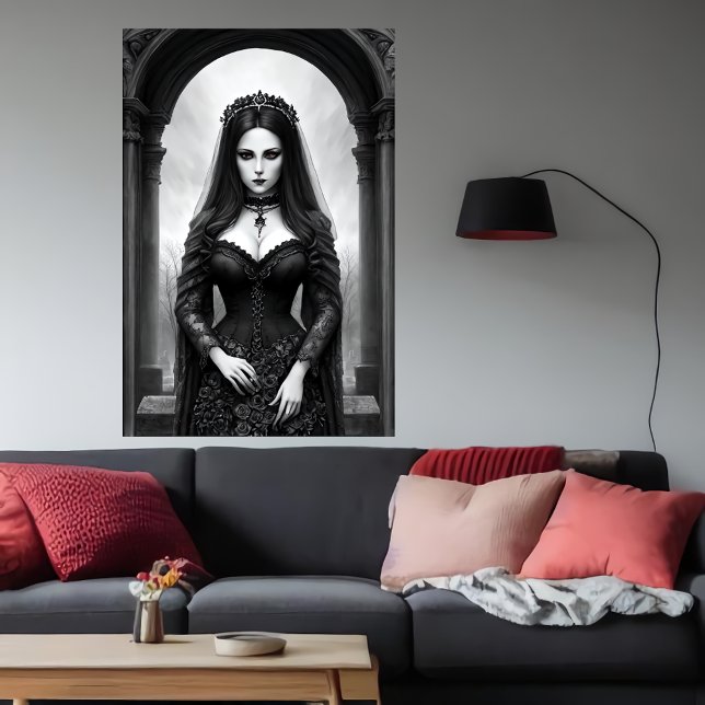 A rainha do cemitério | AI Art Poster (Criador carregado)