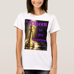 A Rainha é a powerhouse. Camiseta de xadrez