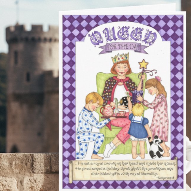 A Rainha para o Cartão de Aniversário Cristão do D (Criador carregado)