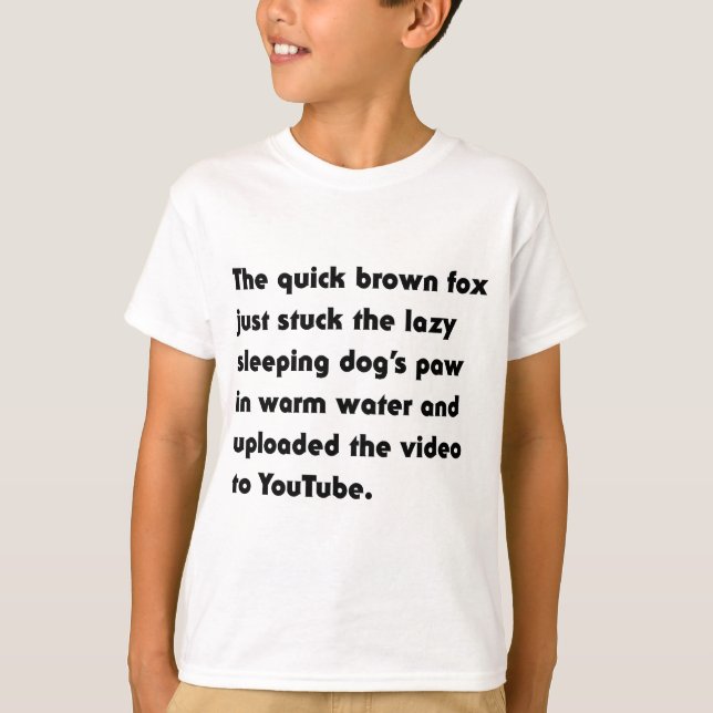 A Raposa Marrom Rápida Acaba de Enfiar... Camiseta (Frente)