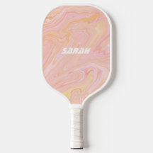 A Raquete de Pickleball Tangerina Rosa Retro