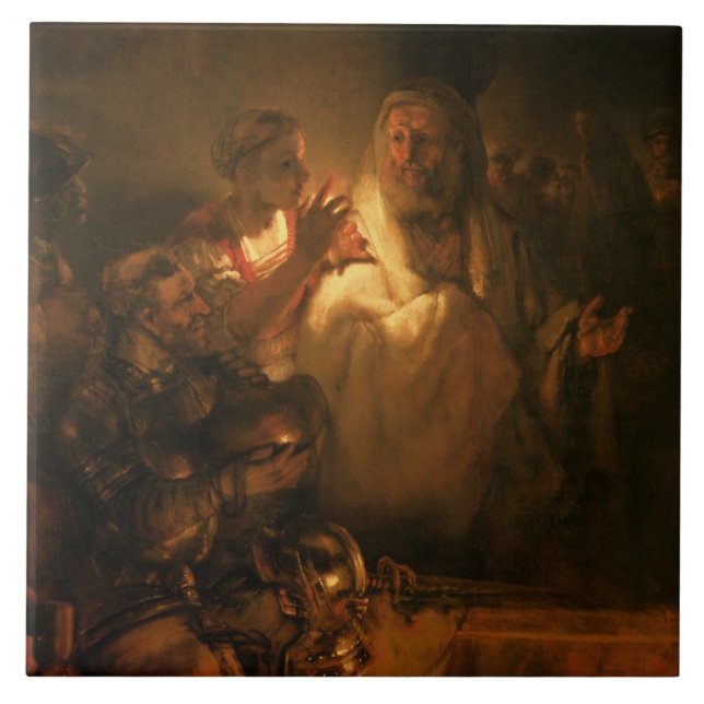 A recusa de St Peter, 1660 (óleo em canvas) (Frente)