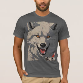 A Régua | Design de Camiseta Agressiva do Lobo par