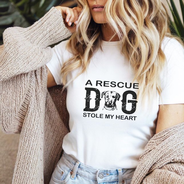 A rescue Dog Steal My Heart Dog Lover Design (Criador carregado)