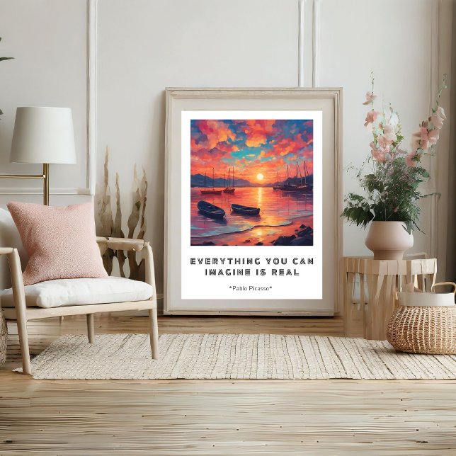 A Sabedoria Motivacional Imagina Que É Poster (Motivational Wisdom Imagine Is Real Poster)