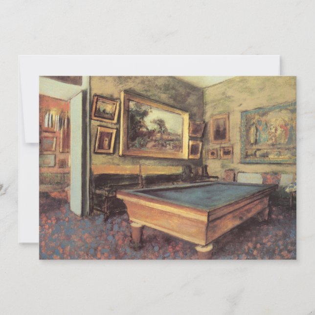 A Sala de Bilhar em Menil Hubert por Edgar Degas (Frente)
