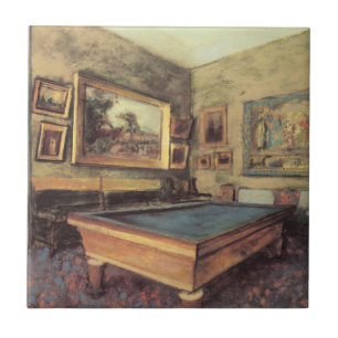 A Sala de Bilhar em Menil Hubert por Edgar Degas