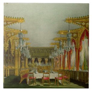 A sala de jantar gótico na casa de Carlton de Pyn