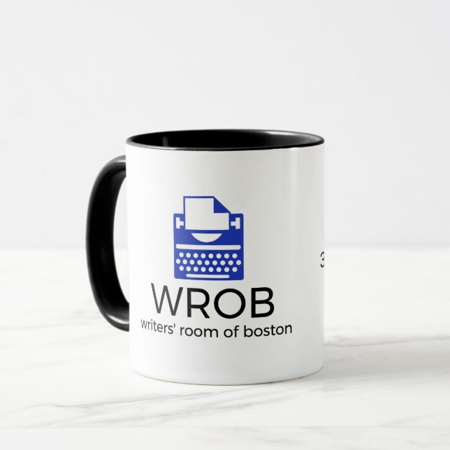 A sala dos escritores caneca do aniversário de (Frente Esquerda)