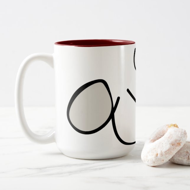 A saúde "Sa77a" dois-tonificou a caneca (Com Donut)