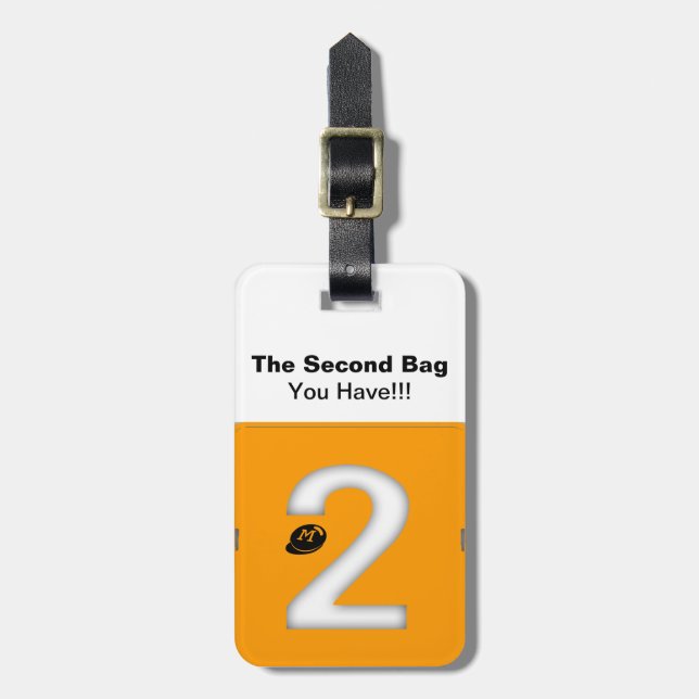 A segunda etiqueta de bagagem de Viagem de monogra (Frente Vertical)