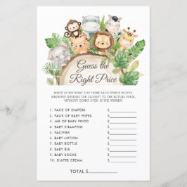 A selva corajosa adivinha o jogo do Chá de fraldas