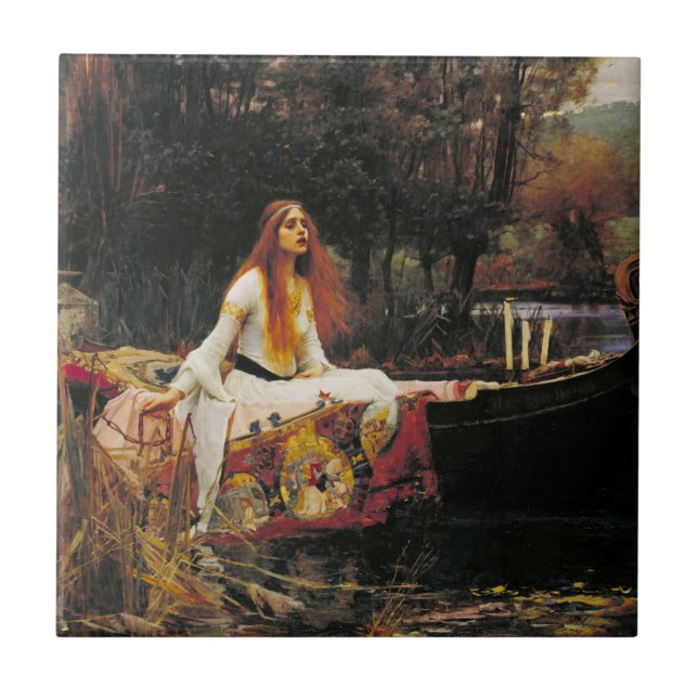 A Senhora de Shalott, c. 1888 apresentada por John (Frente)