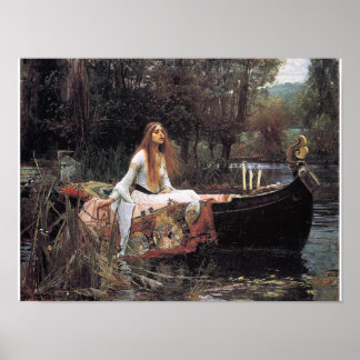 A Senhora do Shalott Poster por John W. Waterhouse