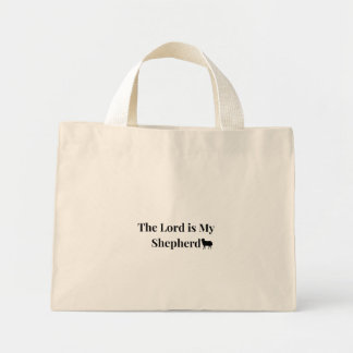 A Senhora É Meu Pastor Bolsa Mini Tote Cristã