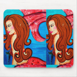 a sereia redheaded junta o mousepad