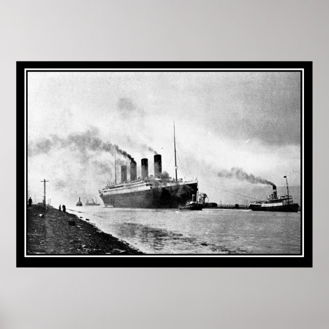 A série Titanic Trial Run vintage Photo Poster (Frente)