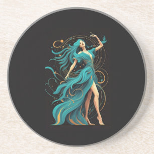 A silhueta da mulher Phoenix numa Porta copos flue