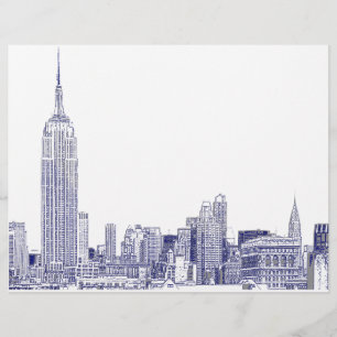 A skyline de NYC gravou o azul 01
