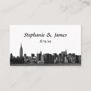 A skyline larga de NYC gravou cartões da escolta