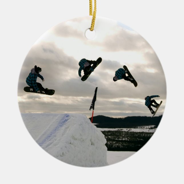 A snowboarding engana ornamento (Frente)