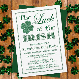 A Sorte Da Rua Irlandesa. Convite Para O Dia De Pa