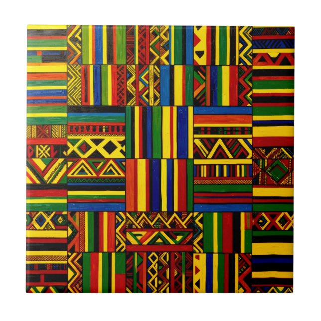A stylized interpretation of "Kente" print (Frente)