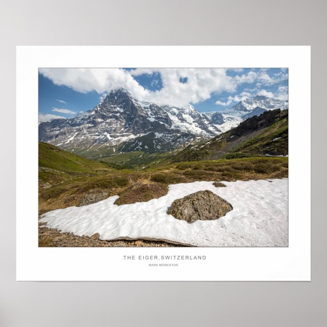 A Suiça Eiger - Impressão de Parede (Frente)