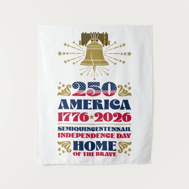 A tapeçaria Semiquintenal Patriótica Americana (Frente)