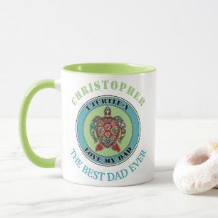 A tartaruga branca "toca palavras" caneca personal