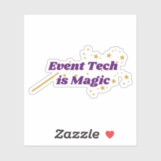 A tecnologia de eventos é mágica - adesivo recorta