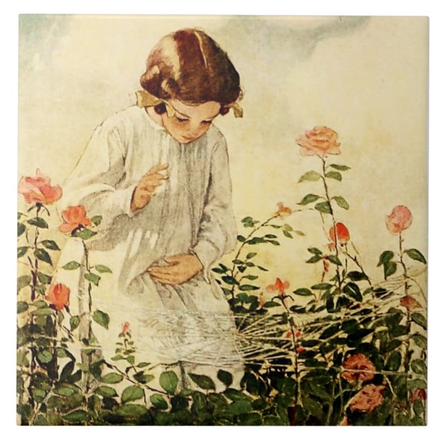 A Teia de Aranha por Jessie Willcox Smith (Frente)
