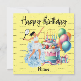 A tênis está jogando Parabéns para o jogador