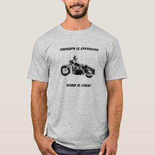 A "terapia é cara, vento é" camisa barata de T