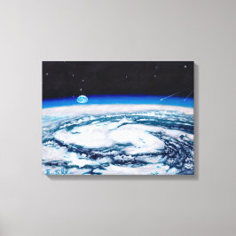 A Terra a partir de uma altura giratória: Canvas d