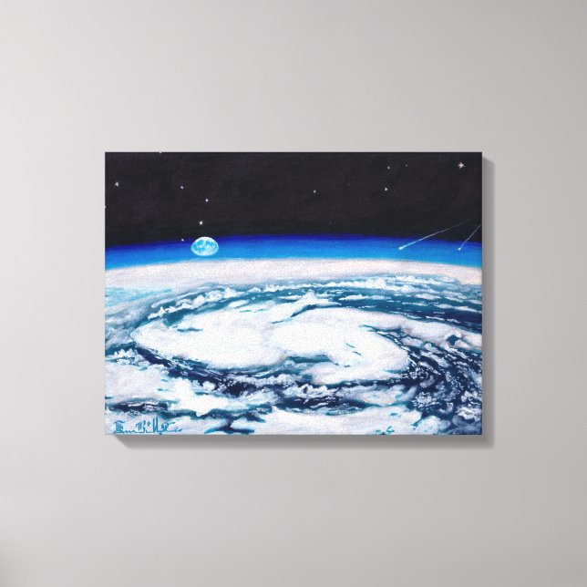 A Terra a partir de uma altura giratória: Canvas d (Frente)