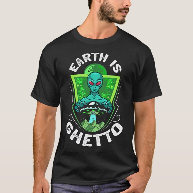 A Terra É Uma Camisa Engraçada De Gueto (Frente)