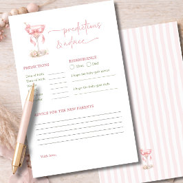 A Tini One Baby Shower Predictions & Advice Game