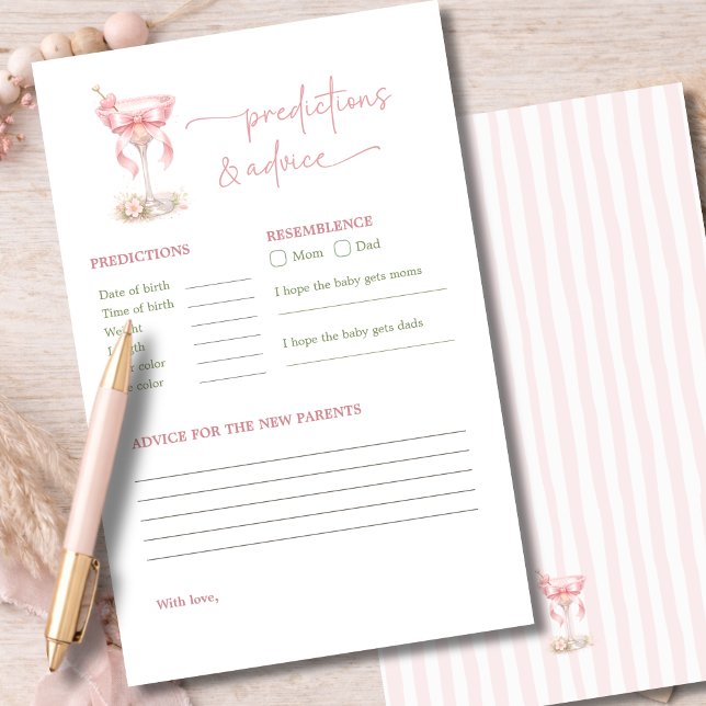 A Tini One Baby Shower Predictions & Advice Game (Criador carregado)