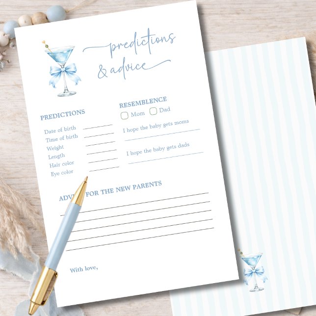 A Tini One Baby Shower Predictions & Advice Game (Criador carregado)