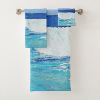 A toalha do banheiro costeiro de casa armou arte d