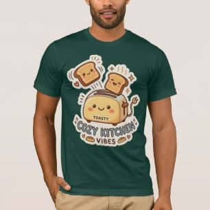 A Torradeira Feliz   Camiseta Adesiva Café da Manh